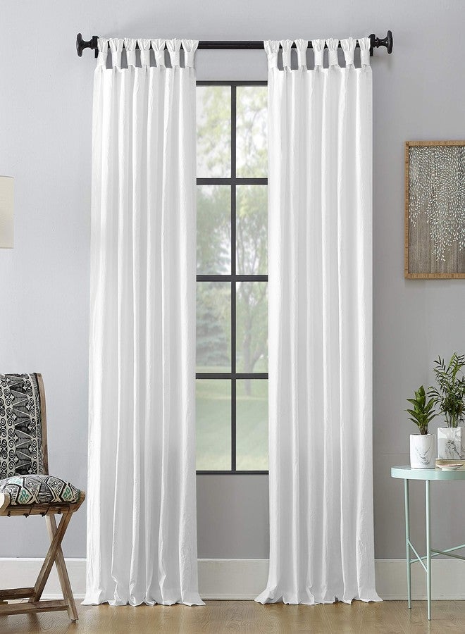 Archaeo Washed Cotton Twist Tab Curtain, 52" x 84", White - Image 1